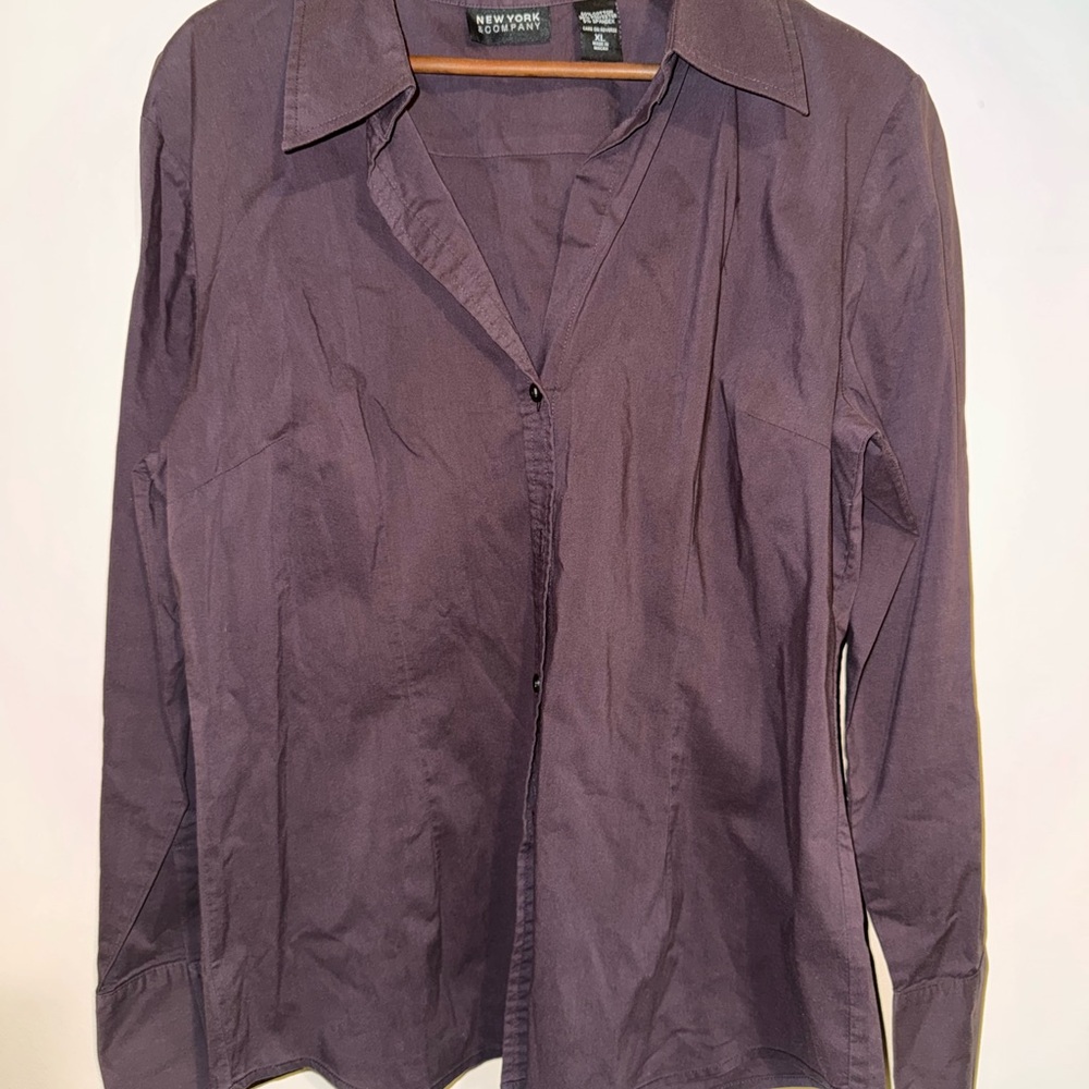 New York & Company Purple Shirt